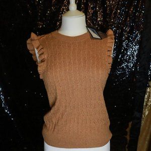 PAIGE Gardenia Ruffle Sweater Tank